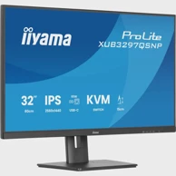 IIYAMA Monitor ProLite XUB3297QSNP-B1 32" IPS, WQHD, 100Hz, USB-C dock, KVM, RJ45, crni